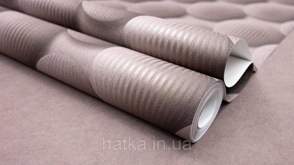 Обои виниловые на флизелине метровые Sintra Edelina геометрия фигуры круги  3д темный шоколад 520246 Киев - изображение 3