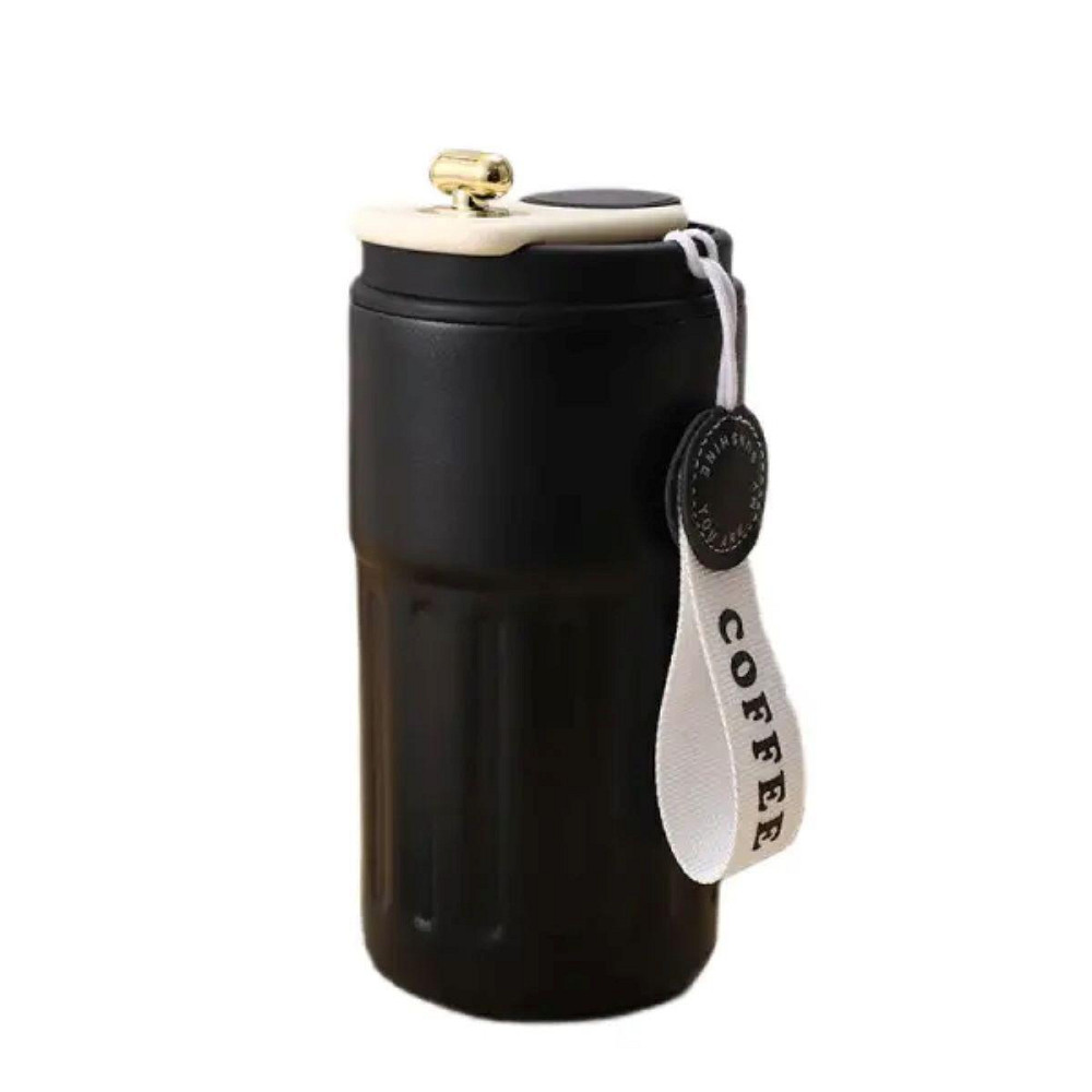 Термочашка Coffee з датчиком температури 500 мл чорна HP-14-10B Київ - фото 1