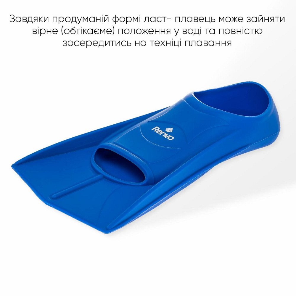 Короткі ласти для тренування в басейні Renvo Frio із закритою п'ятою Синій 39-41 (SF100-04 39-41) Київ - фото 6