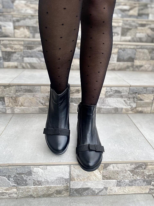 Maxi Черевики жіночі Maxi чорні натуральна шкіра 36-38 (1076) Коломыя - изображение 5