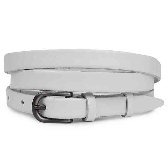 Женский тонкий ремень из натуральной кожи Vintage 20770 Белый Киев