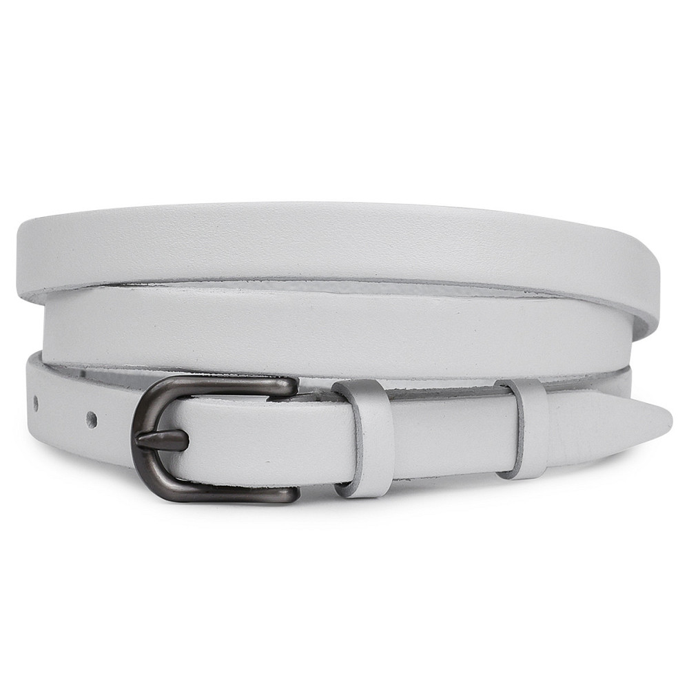 Женский тонкий ремень из натуральной кожи Vintage 20770 Белый Киев - изображение 1