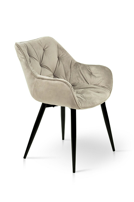 Крісло Парадіз HC-R18, чорний/велюр пісочний Київ - фото 1