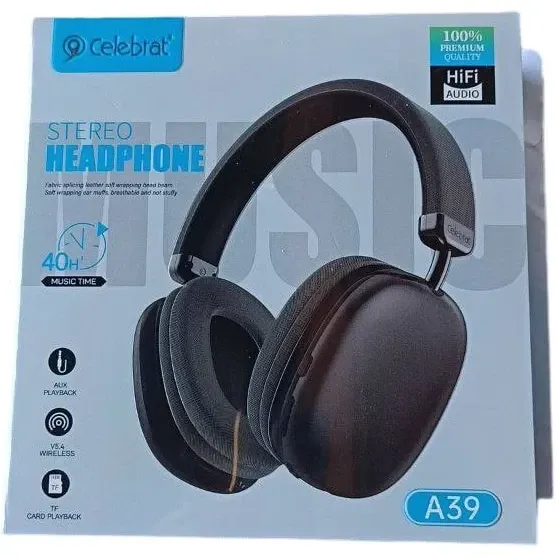 Bluetooth-навушники CELEBRAT MDR A39 з автономністю до 40 годин та швидкою зарядкою за 2 години, бездротові Одеса - фото 2