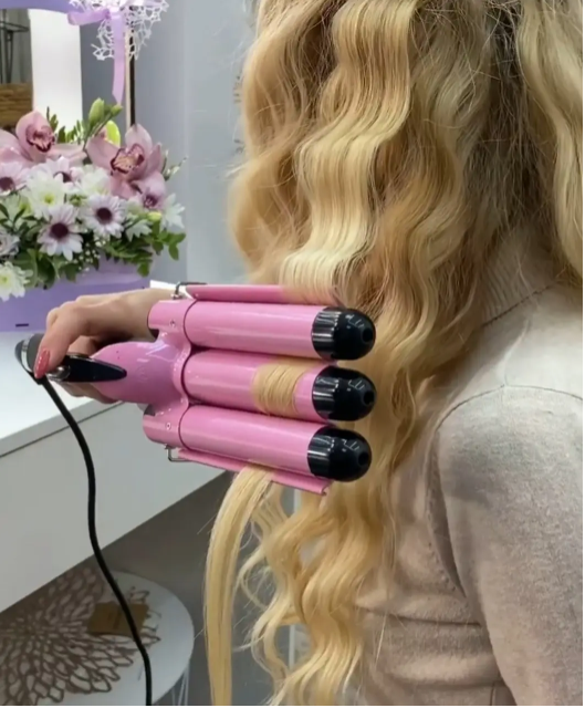 Щипці GEMEI GM-1956-25 Triple, 3 варіанти укладання, керамічне покриття, потужність 45-65W, обертовий шнур Одеса - фото 4