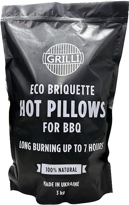 Деревно-вугільний екобрикет Hot Pillows 3 кг GRILLI 777777 Код: 010482 Рівне - фото 7