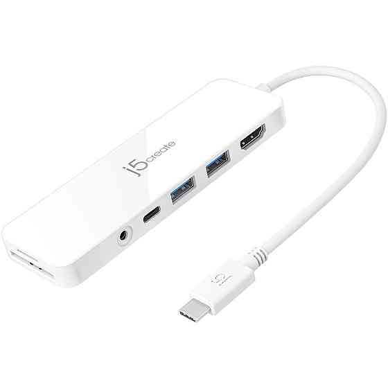 USB-хаб J5create USB-C 6-в-1 White (JCD373-N) ( 13803 ) Харків