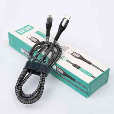 Дата кабель USB-C to USB-C 2.0m PD Fast Charging 65W 3A grey ColorWay (CW-CBPDCC039-GR) Винница