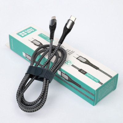 Дата кабель USB-C to USB-C 2.0m PD Fast Charging 65W 3A grey ColorWay (CW-CBPDCC039-GR) Винница - изображение 3
