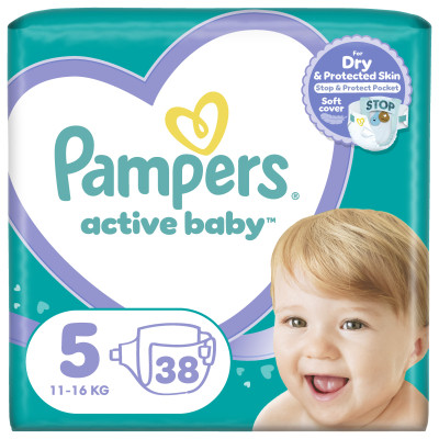 Підгузки Pampers Active Baby Junior Размер 5 (11-16 кг) 38 шт (8006540207796) Вінниця - фото 1