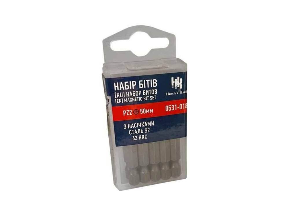 Набор бит L=50мм крестовая PZ2 0531-018 ТМ HORSAY HARD Киев - изображение 1