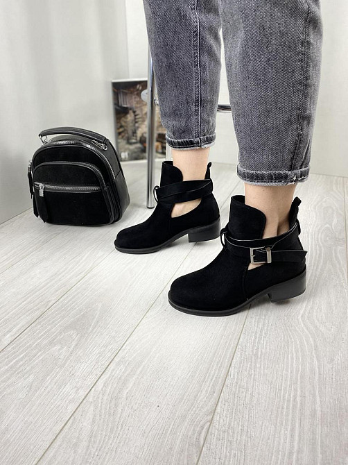 Черевики жіночі ANDNNON чорні еко-замша 37р.-23,5см 38р.-24см (1189) Коломыя - изображение 8