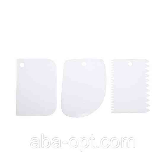 Скребок пластиковий кондитерський (набір 3 шт) Одеса