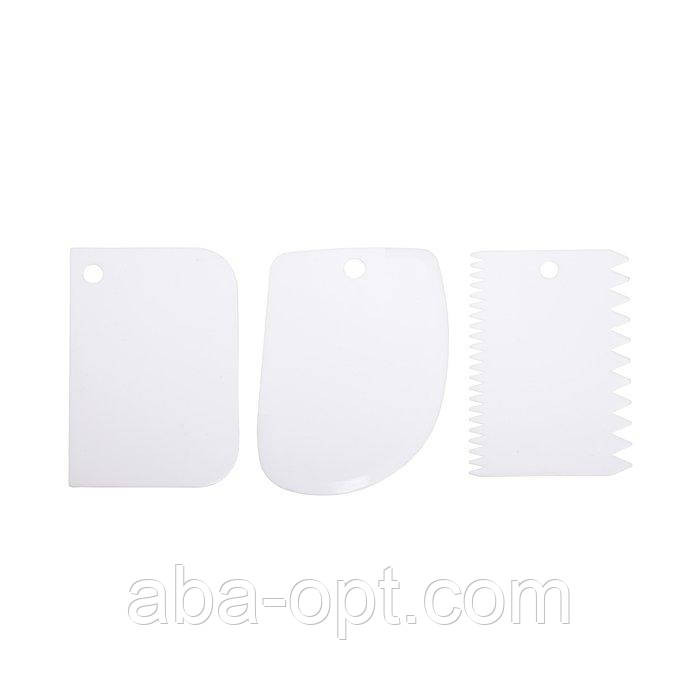 Скребок пластиковий кондитерський (набір 3 шт) Одеса - фото 1