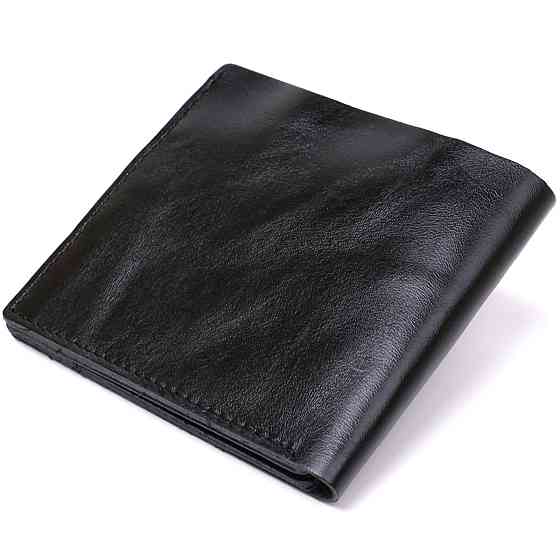 Шкіряне чоловіче портмоне Чорний (SHVIGEL) Київ