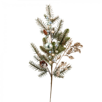 Декоративная ветвь YES! Fun Елочная с жемчугом, 81 см (974744) Винница - изображение 1