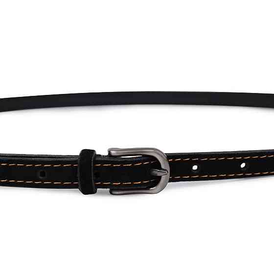 Стильний замшевий ремінь для жінок Vintage 20772 Чорний Київ