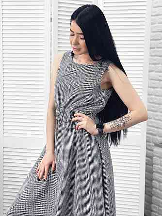 Довга літня сукня "Айріс" оптом | Норма и батал | Розпродаж моделі Чорний, 50-52 Київ