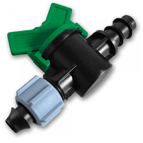 Старт-конектор з мінікраном, із затискною гайкою / штуцер для трубки 16мм, DSWZ14-16L Київ - фото 1