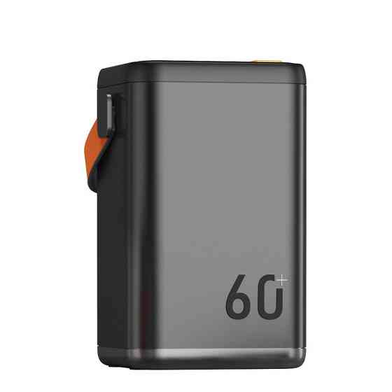 Повербанк O2 Project P YT-2430 45W 60000 mAh с быстрой зарядкой, фонариком и цветным дисплеем (Черный) Киев