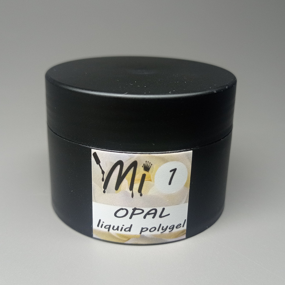 Рідкий полігель Мі OPAL #1 молочний з шимером 50мл (баночка) Херсон - фото 1