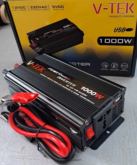 Инвертор 1000W Преобразователь напряжения 12V в 220V Інвертор з USB. Київ - фото 1