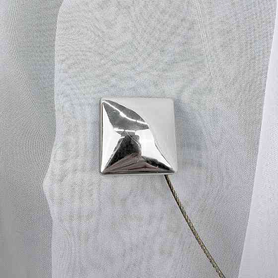 Магниты для штор и гардин Квадрат двусторонние набор 2 шт Серебристый (81-284) Киев