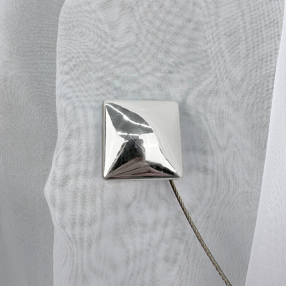 Магниты для штор и гардин Квадрат двусторонние набор 2 шт Серебристый (81-284) Киев - изображение 2