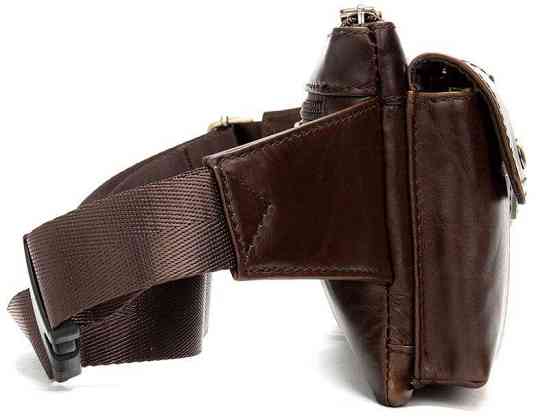 Поясная cумка мужская Vintage 14897 Коричневая Киев