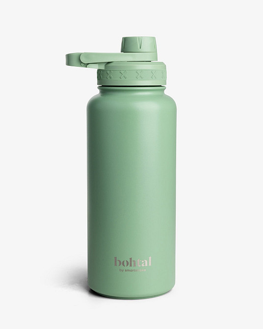 Пляшка для води металева з подвійною вакуумною ізоляцією Bohtal Insulated Sports Bottle 960 ml/32 oz Green Каменское - изображение 5