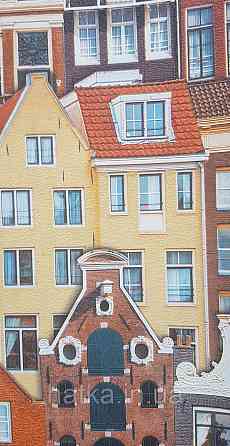 Шпалери вінілові на флізеліні AdaWall Roka 1.06х10 будинку для дитячої кімнати теракота коричневі жовті 23115-3 Київ