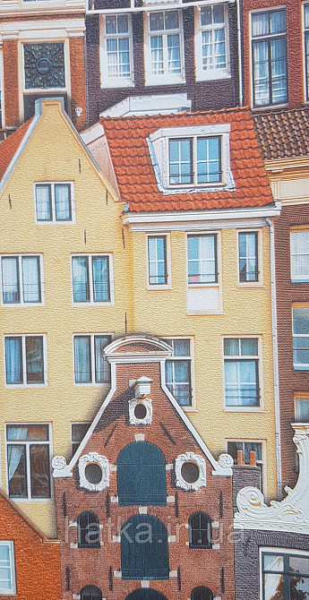 Шпалери вінілові на флізеліні AdaWall Roka 1.06х10 будинку для дитячої кімнати теракота коричневі жовті 23115-3 Київ - фото 4