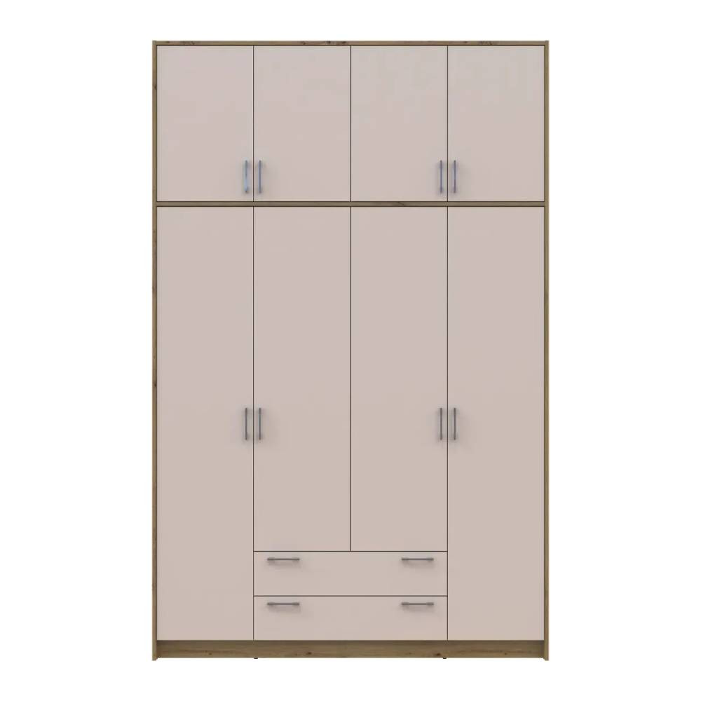 Шафа для одягу Doros Ронді з високою антресоллю Дуб Артизан/Кашемір 4 ДСП 160х52х260 (DRS-011878) Львів - фото 5