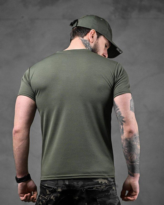 Тактическая потоотводящая футболка герб ДЛ6374 Одесса - изображение 3