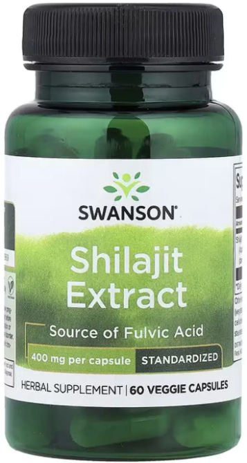 Экстракт Мумие Swanson Shilajit Extract Standardized 400 mg 60 раст капс Киев - изображение 1