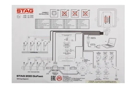 Электроника ГБО 4 цил. Stag 200 GoFast v10 LED-200 без ДТР (разъемы Valtek) Винница