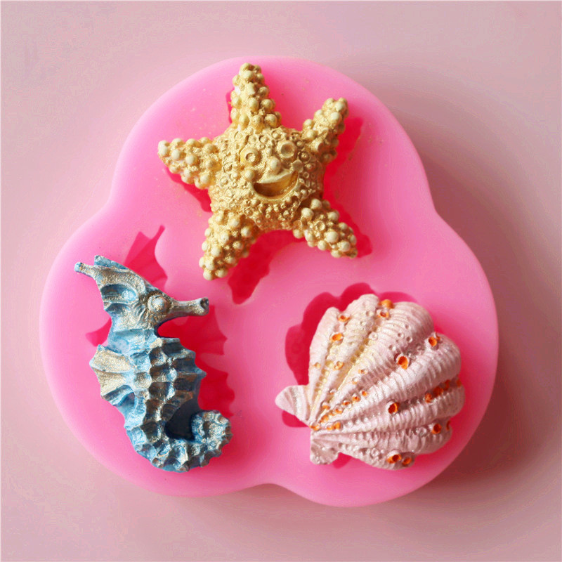 Молд кондитерский морской 80 на 85 мм розовый Киев - изображение 1