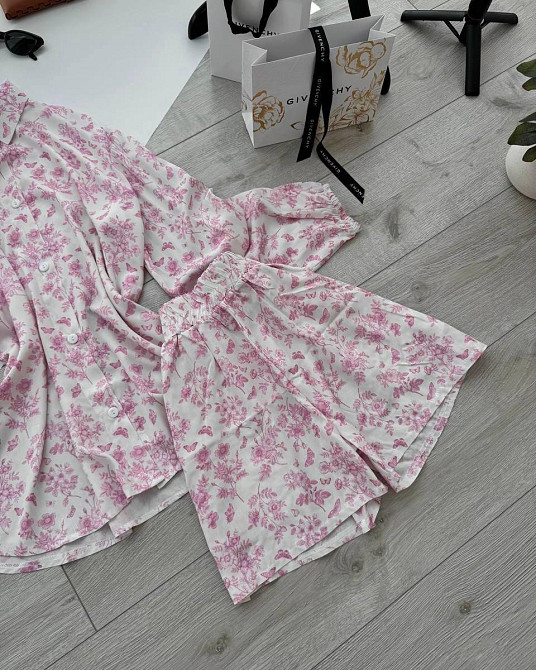 Женский стильный повседневный костюм из натуральной ткани штапель Розовый Одесса - изображение 2