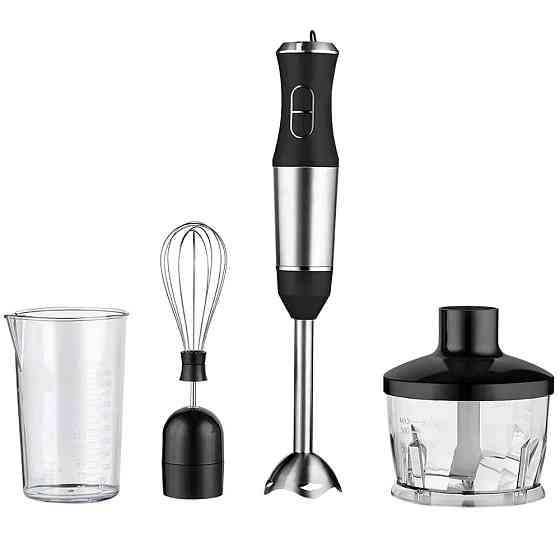 Блендер погружной 4в1 RAINBERG RB 6211, 1200Вт / Блендер с чашей и насадками / Блендер измельчитель Киев