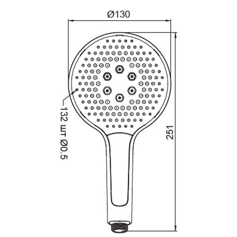 Лійка для душу Koer KP-0401-05 (3 функції) (KR4981) Київ - фото 2