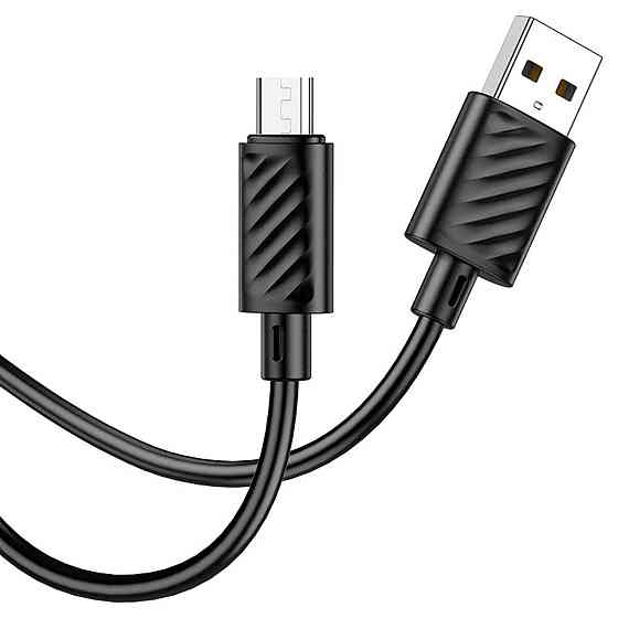 Кабель HOCO X88 Gratified charging data cable for Micro Black (6931474783325) Київ