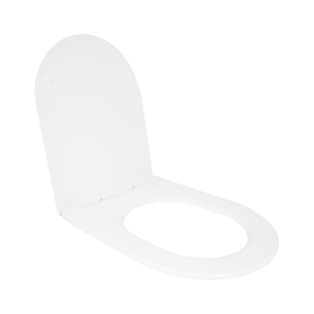 Сидіння для унітаза Qtap (Taurus 520) 455x365x38 мм, White, з мікроліфтом, Slim Duroplast, Quick Release QTSC179W49384 Київ - фото 3
