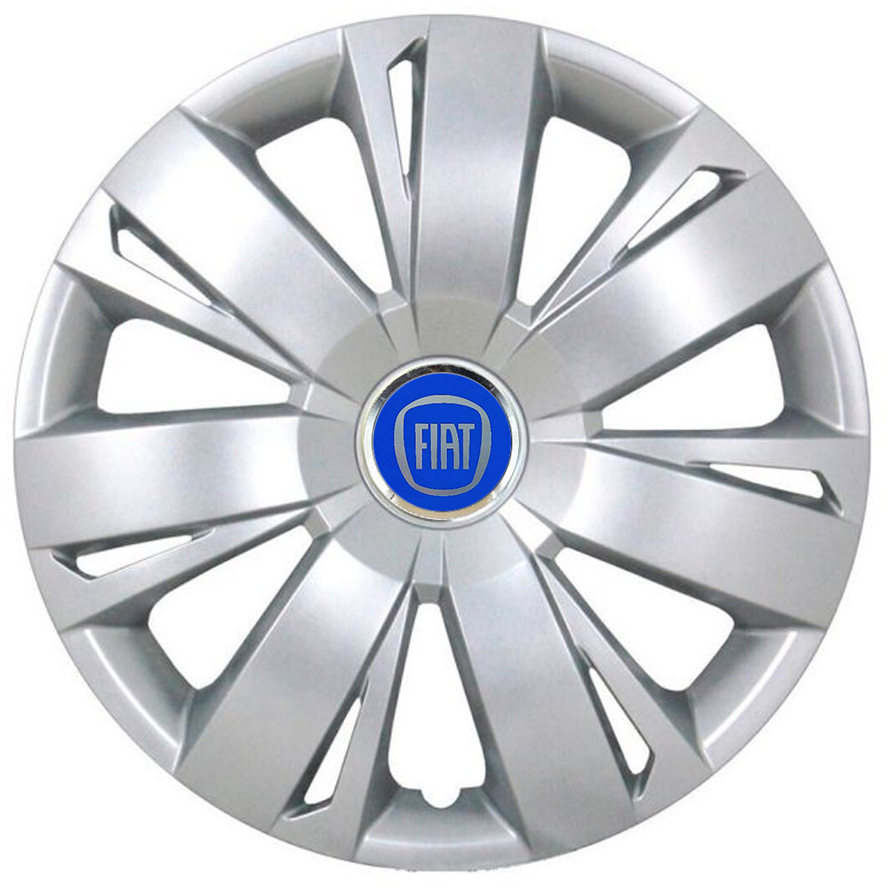 Автомобильные модельные колпаки R16 Fiat (синий) 411 4шт, SJS, серебристые Винница - изображение 1