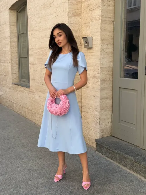 Стильне жіноче плаття з відрізною талією та спідницею сонце-кльош. Одеса - фото 4