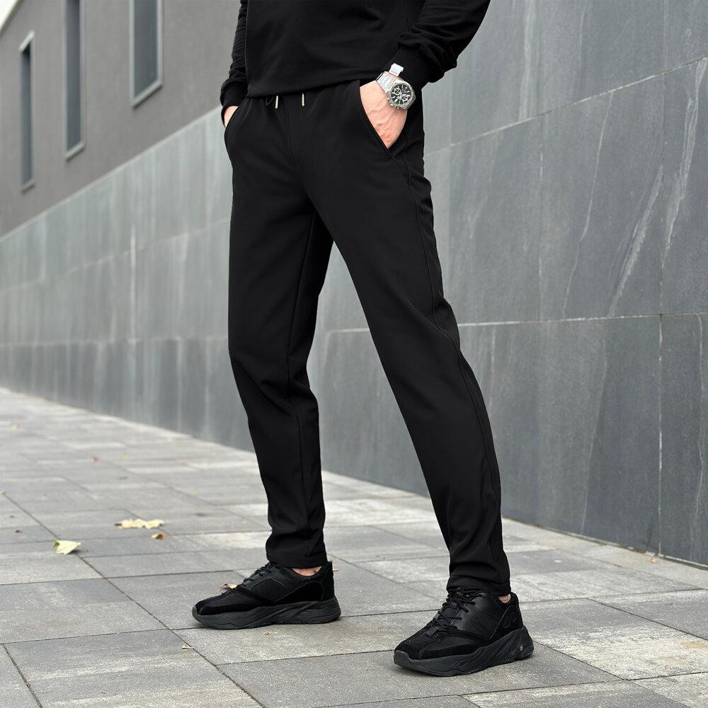 Мужские черные брюки демисезонные из софтшела Pobedov Point Киев - изображение 4