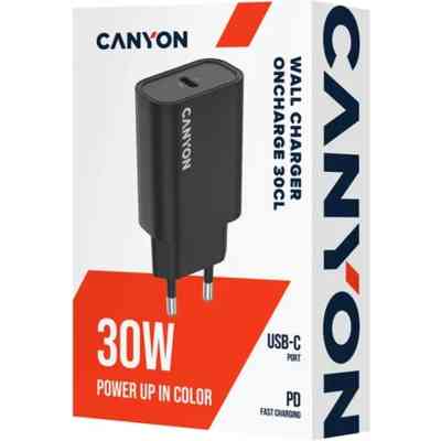 Зарядное устройство Canyon USB-C PD30W OnCharge Black (CNE-CHA30CLB) Винница