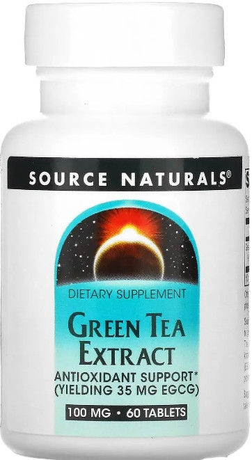 Екстракт зеленого чая для схуднення Source Naturals Green Tea Extract 100 мг 60 таб Київ - фото 1