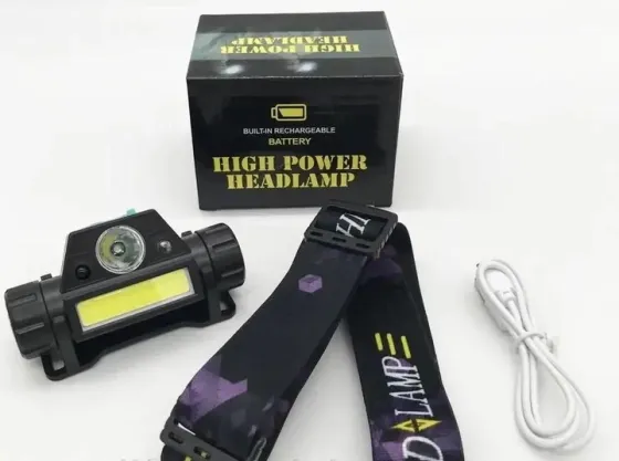 Фонарик налобный High Power Head Lamp 300 люмен, 3 режима работы, на аккумуляторе, IPX4 7476 Киев