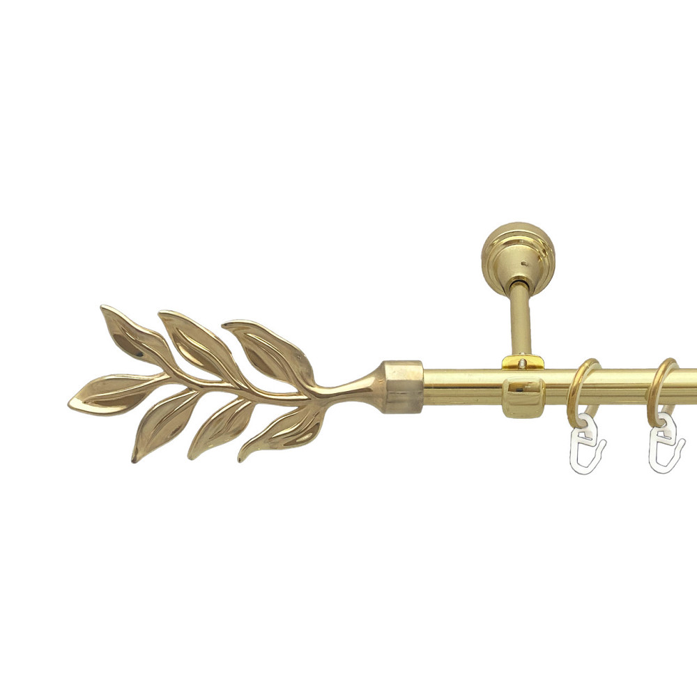 Карниз Orvit Лавр металевий однорядний відкритий Золото 16 мм 240 см (00-00014065) Львов - изображение 1