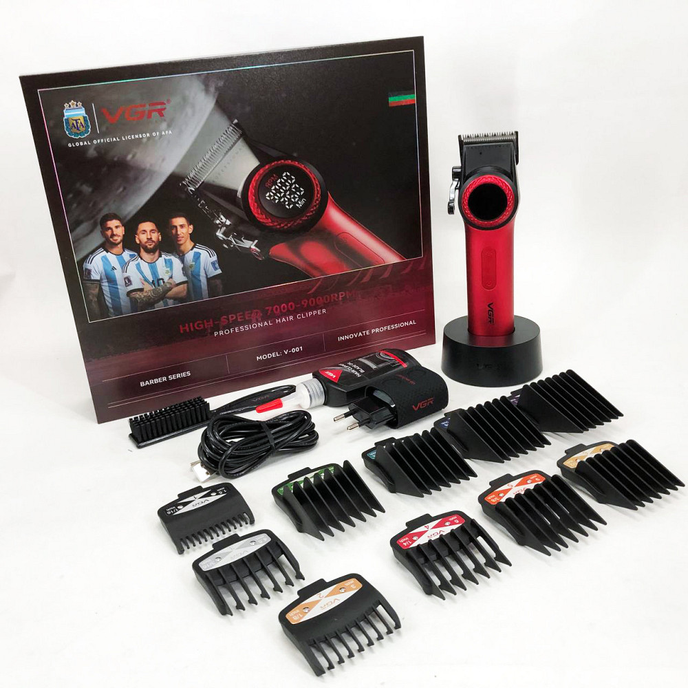 Машинка для стрижки волосся домашня VGR V-001 RED, Професійна акумуляторна машинка для стрижки VX-31 Івано-Франківськ - фото 7